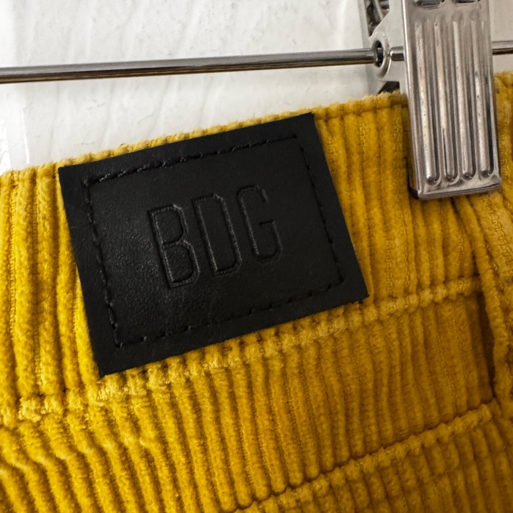 BDG Mom High-Rise Corduroy Pants | Chartreuse Yellow | Women's Size 25 0554 - Picture 6 of 7